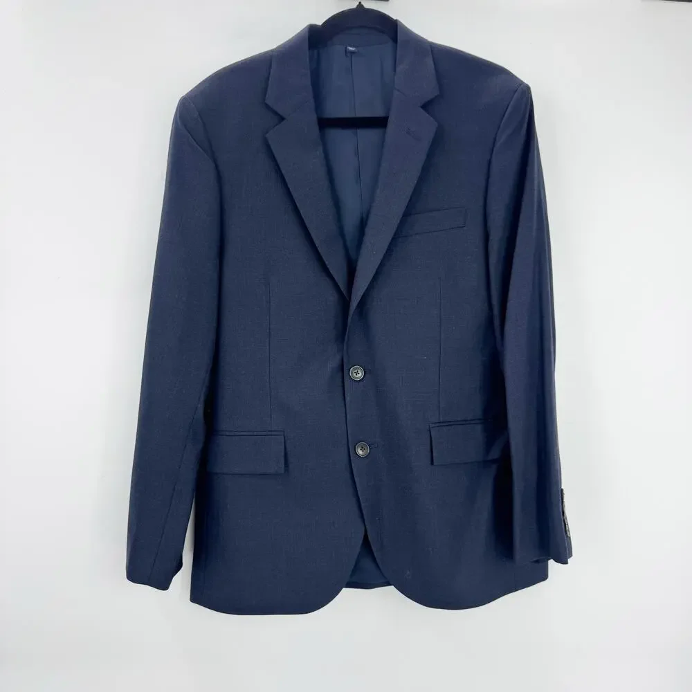 J. Crew Slim-Fit Thompson Worsted Wool Suit Jacket Heather Navy Size 40S NWT